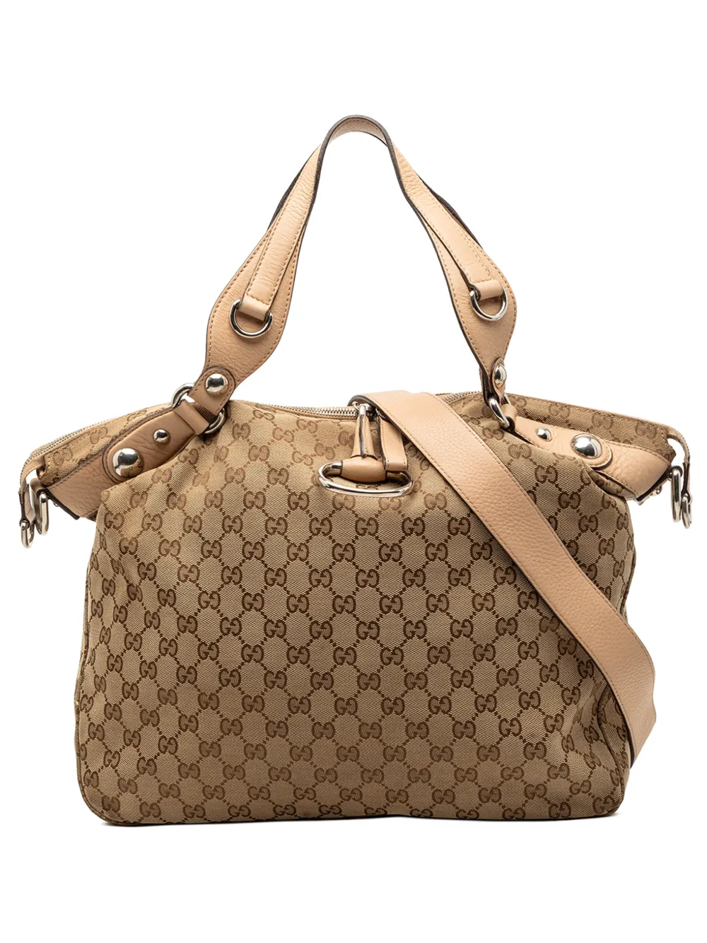 Gucci Pre-Owned 2000-2015 Large GG Canvas Icon Bit satchel - Marrone