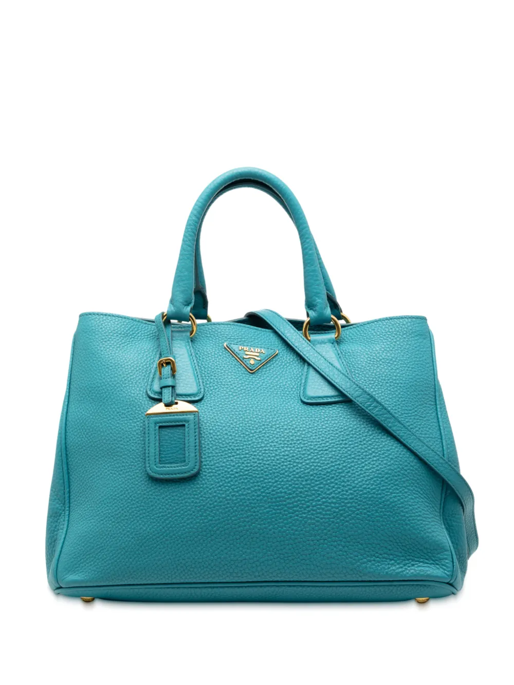 Prada Pre-Owned 2010-2025 Vitello Daino Open Convertible Tote satchel - Blu