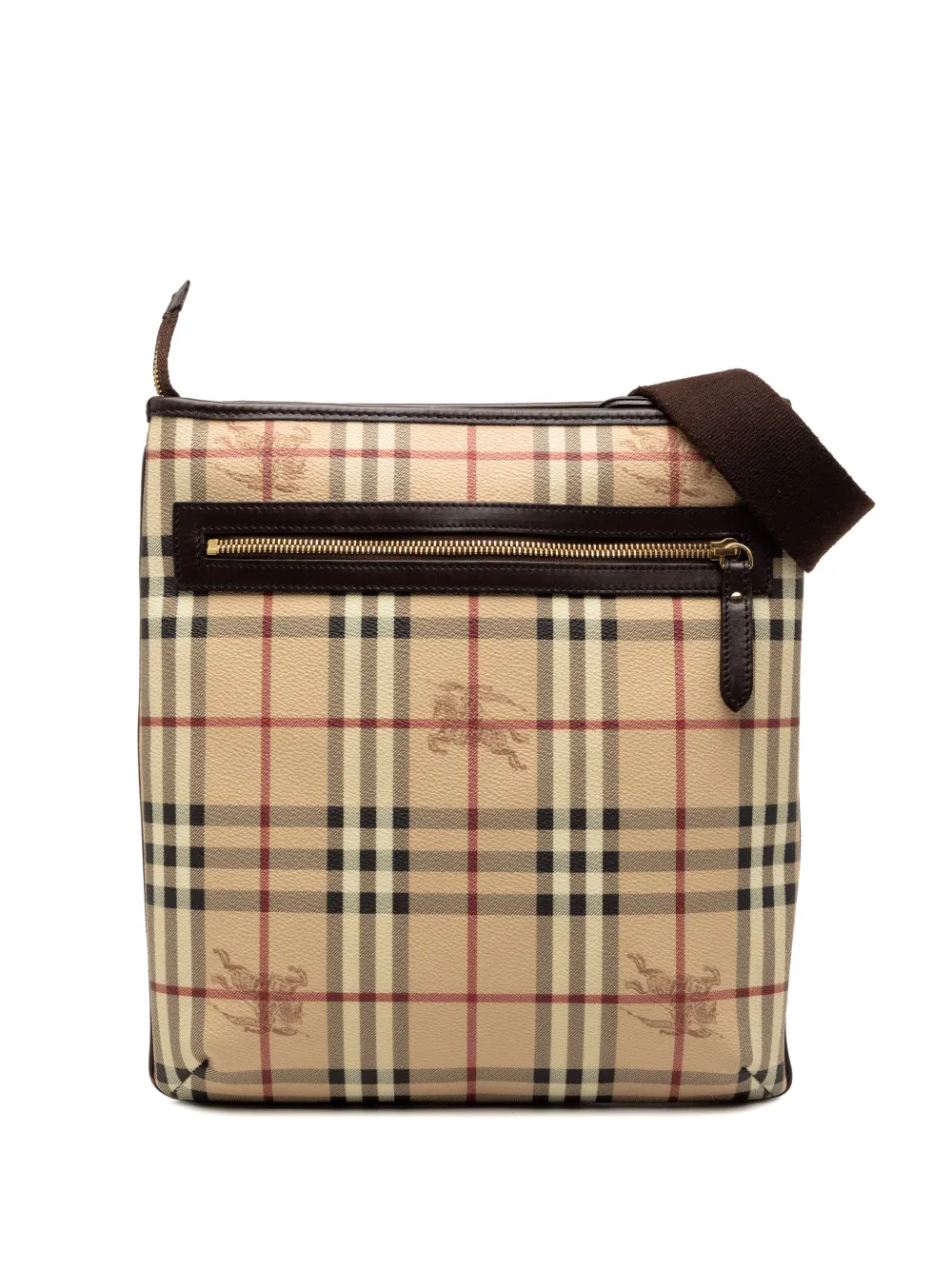 Burberry Pre-Owned 2000-2017 Haymarket Check Coated Canvas crossbody bag - Marrone