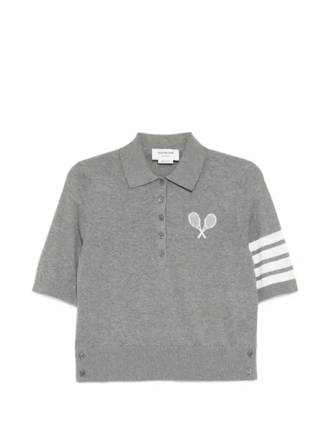 Thom Browne tennis-intarsia polo shirt