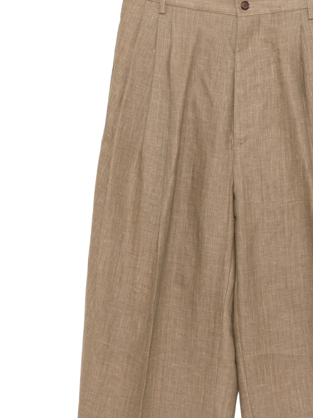  Hed Mayner Pleated Wide-leg Trousers - Brown 