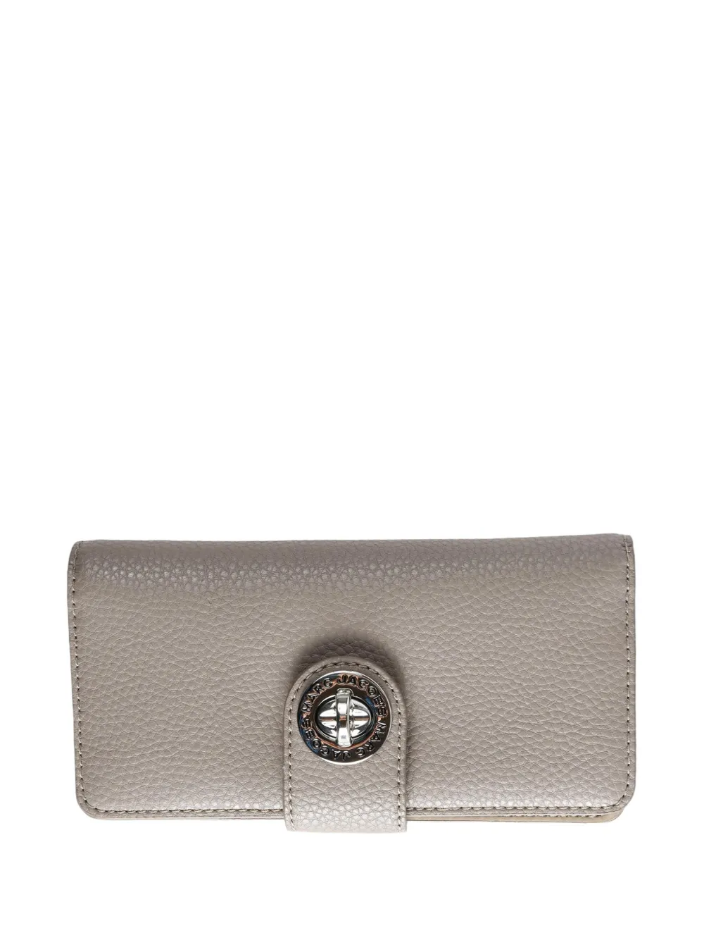 Marc Jacobs Turnlock-fastening Leather Wallet In Gray