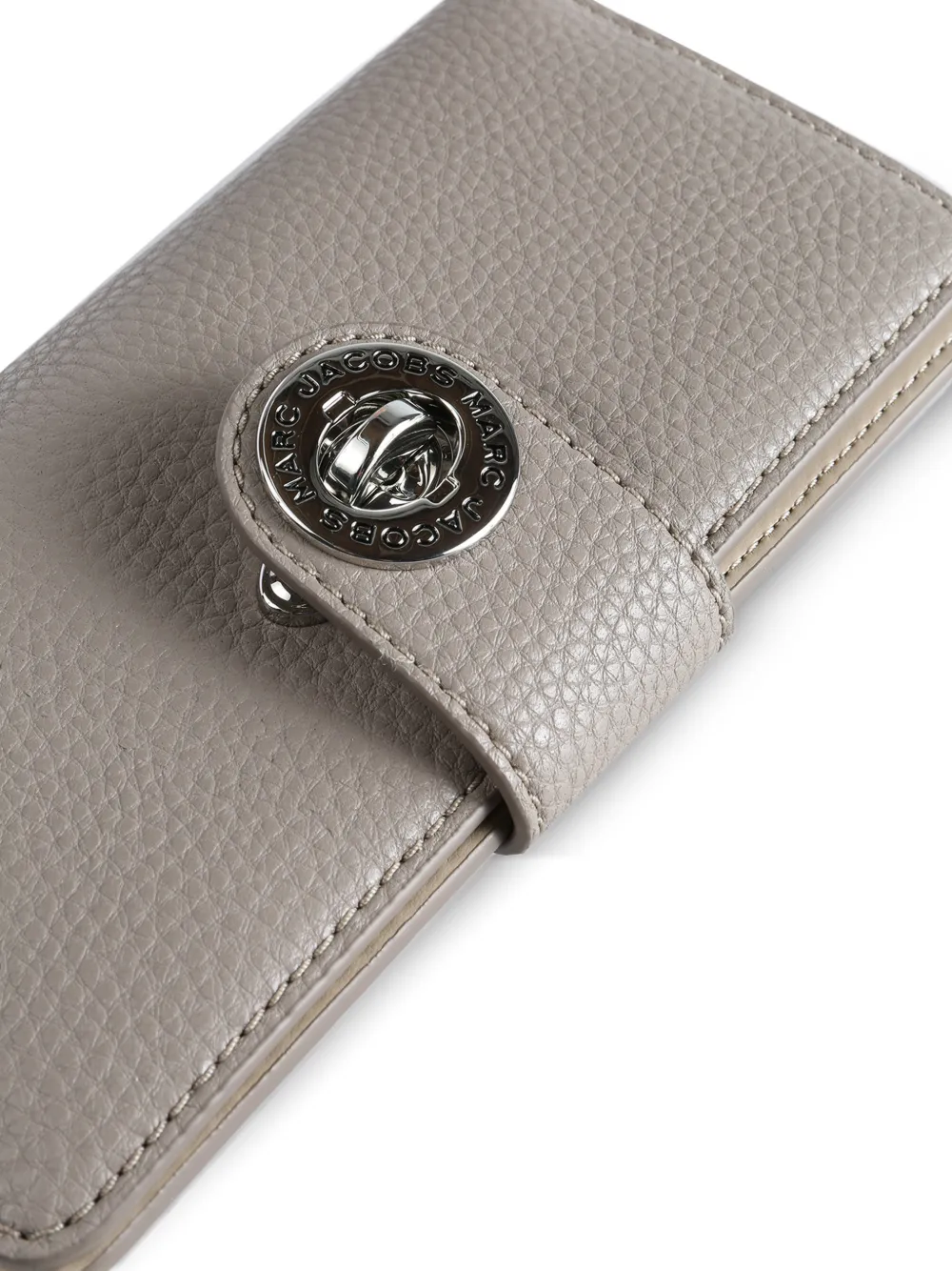 Marc Jacobs Leren portemonnee met draaislot Grijs