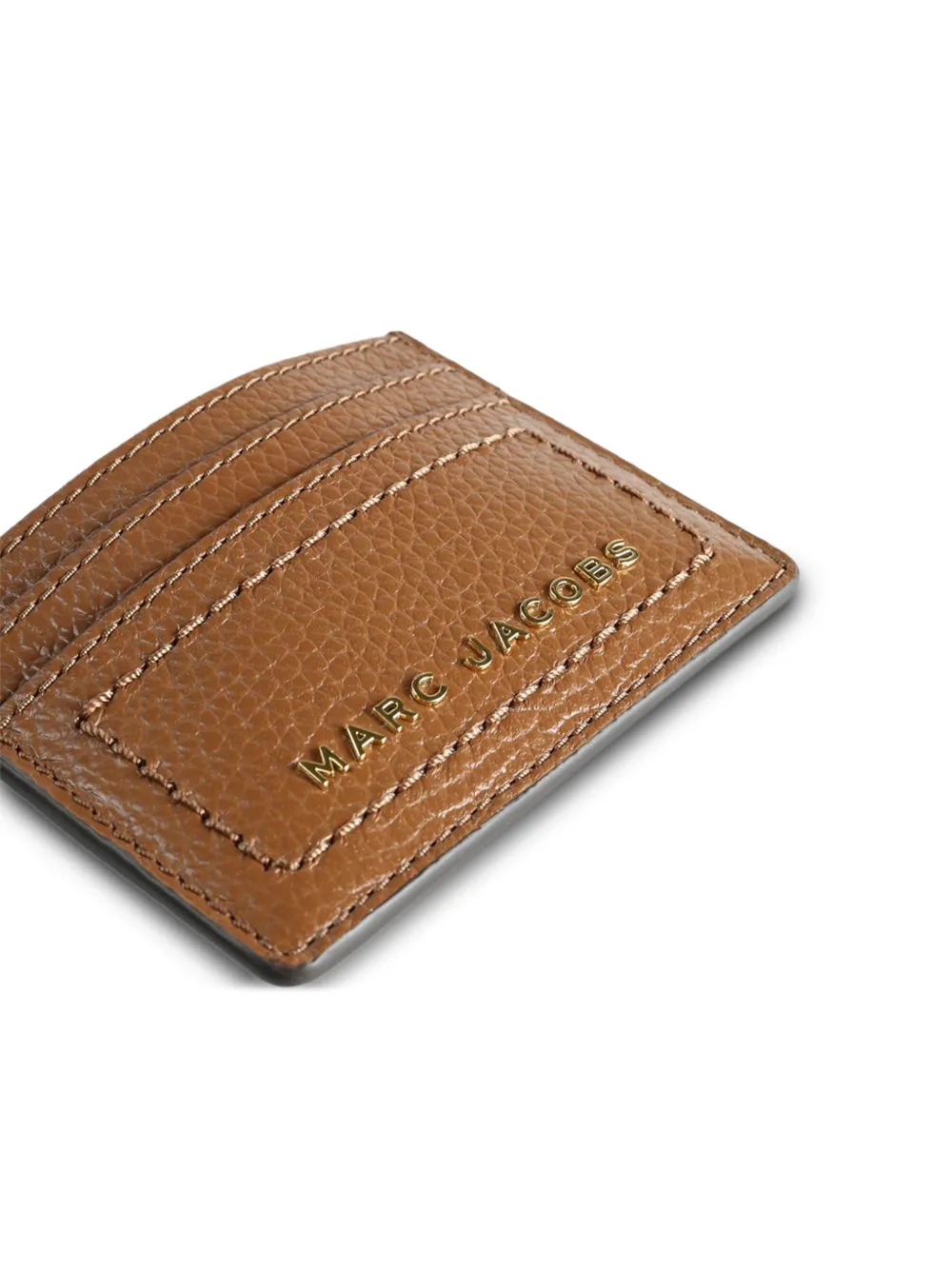  Marc Jacobs Tarjetero De Piel Con Letras Del Logo - Marrón 