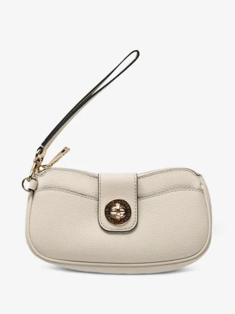 Marc Jacobs turnlock leather clutch bag