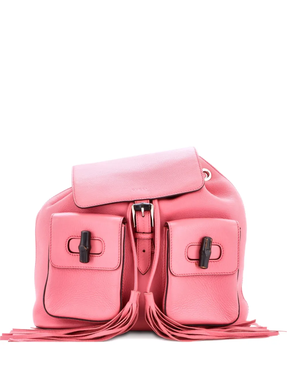 Gucci Pre-Owned Bamboo Tassel Leather Medium backpack - Rosa