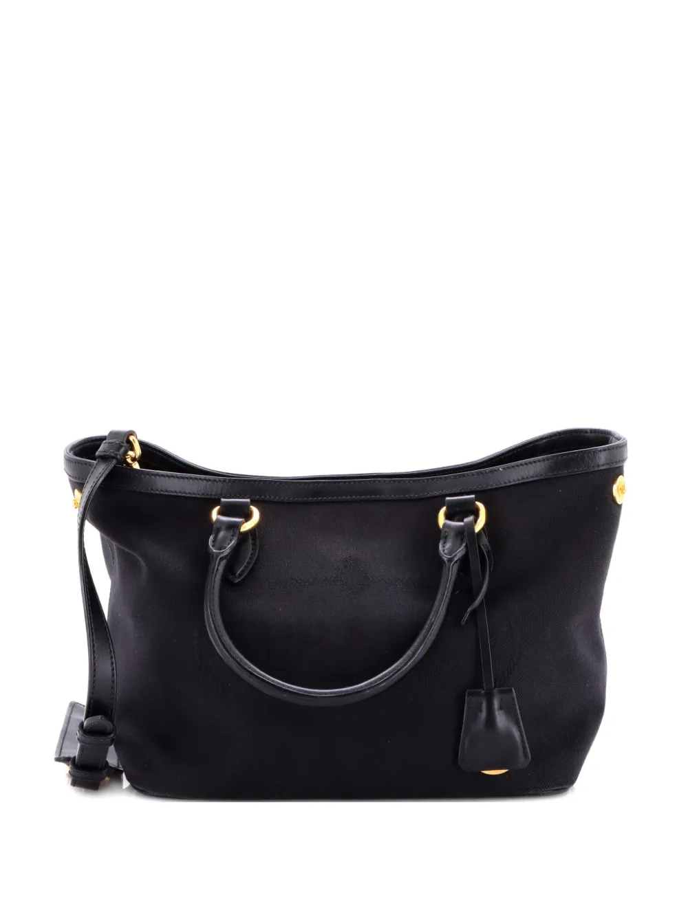 Prada Pre-Owned Logo Open Canvas Medium tote bag - Nero