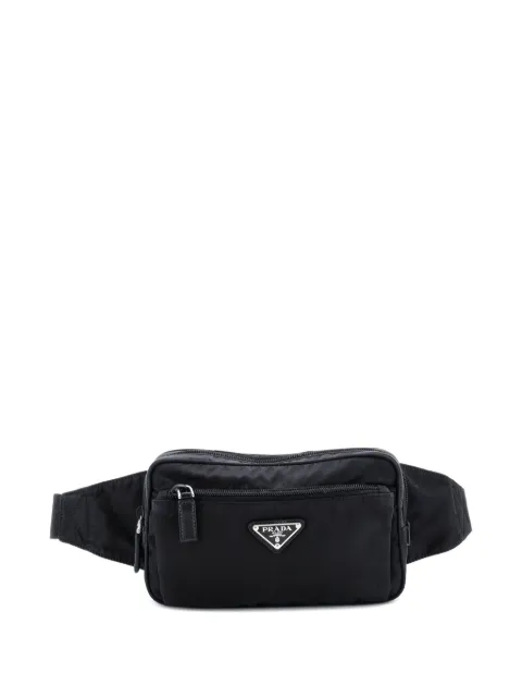 Prada Pre-Owned Front Pocket Re-Nylon with Saffiano Leather belt bag