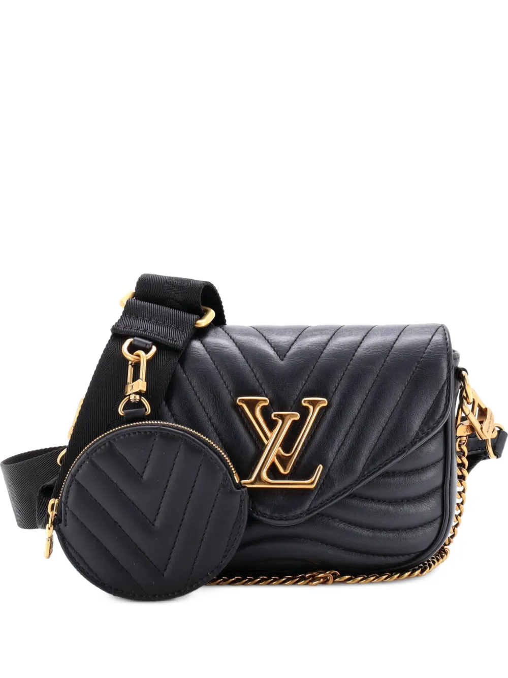 Louis Vuitton Pre-Owned New Wave Multi Pochette Quilted Leather crossbody bag - Nero
