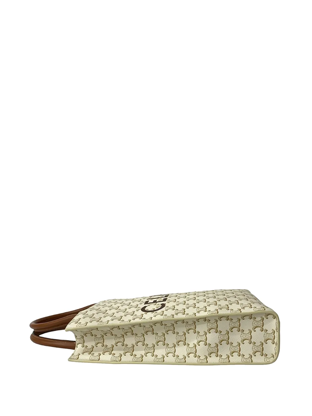 2021 Small Triomphe Coated Canvas Vertical Cabas Satchel