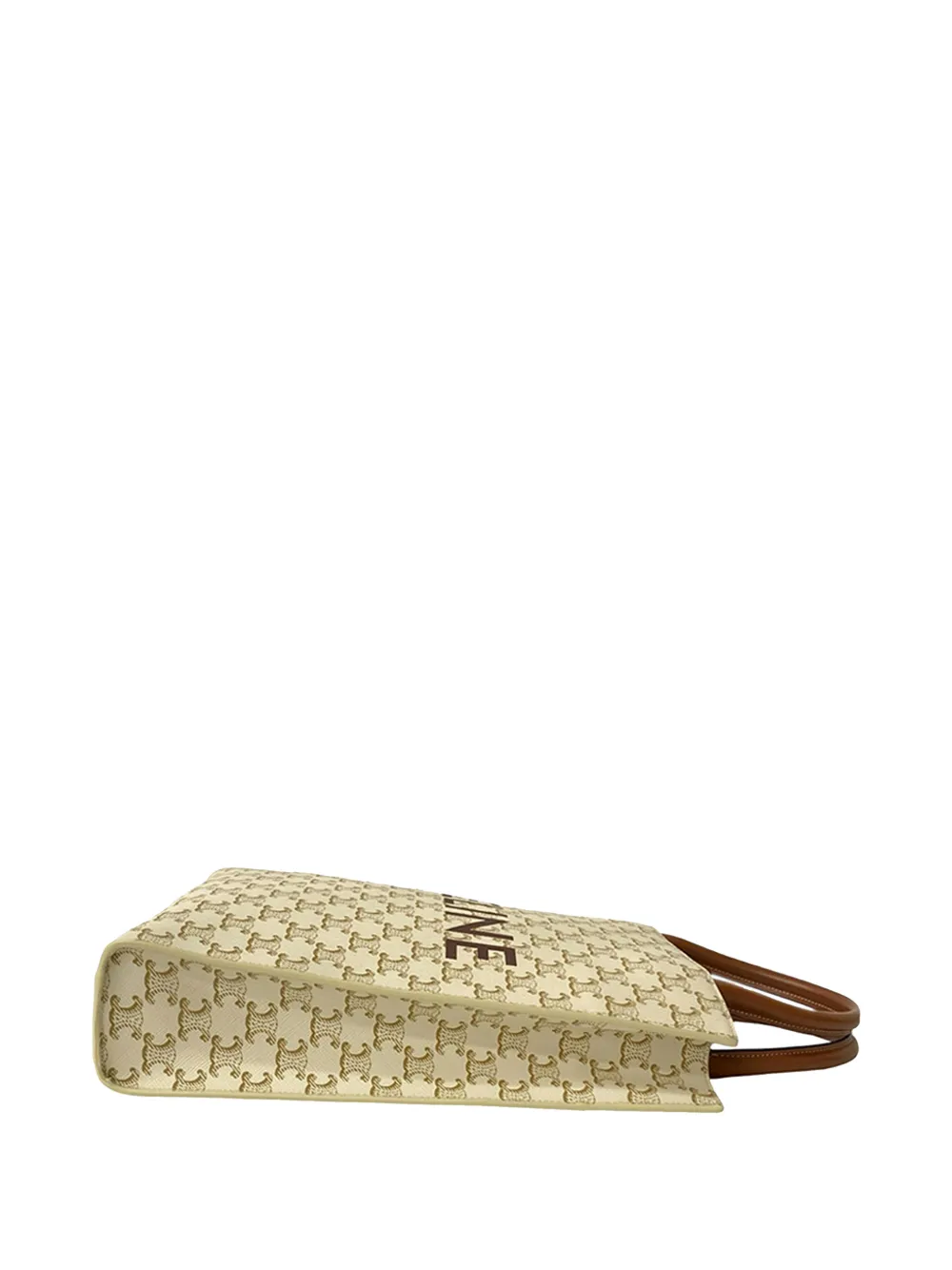 2021 Small Triomphe Coated Canvas Vertical Cabas Satchel