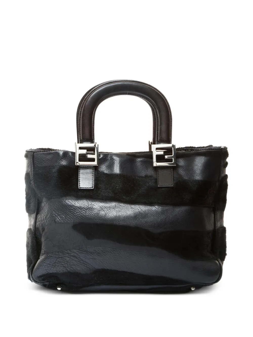 Fendi Pre-Owned 2000-2015 calf hair tote bag - Nero