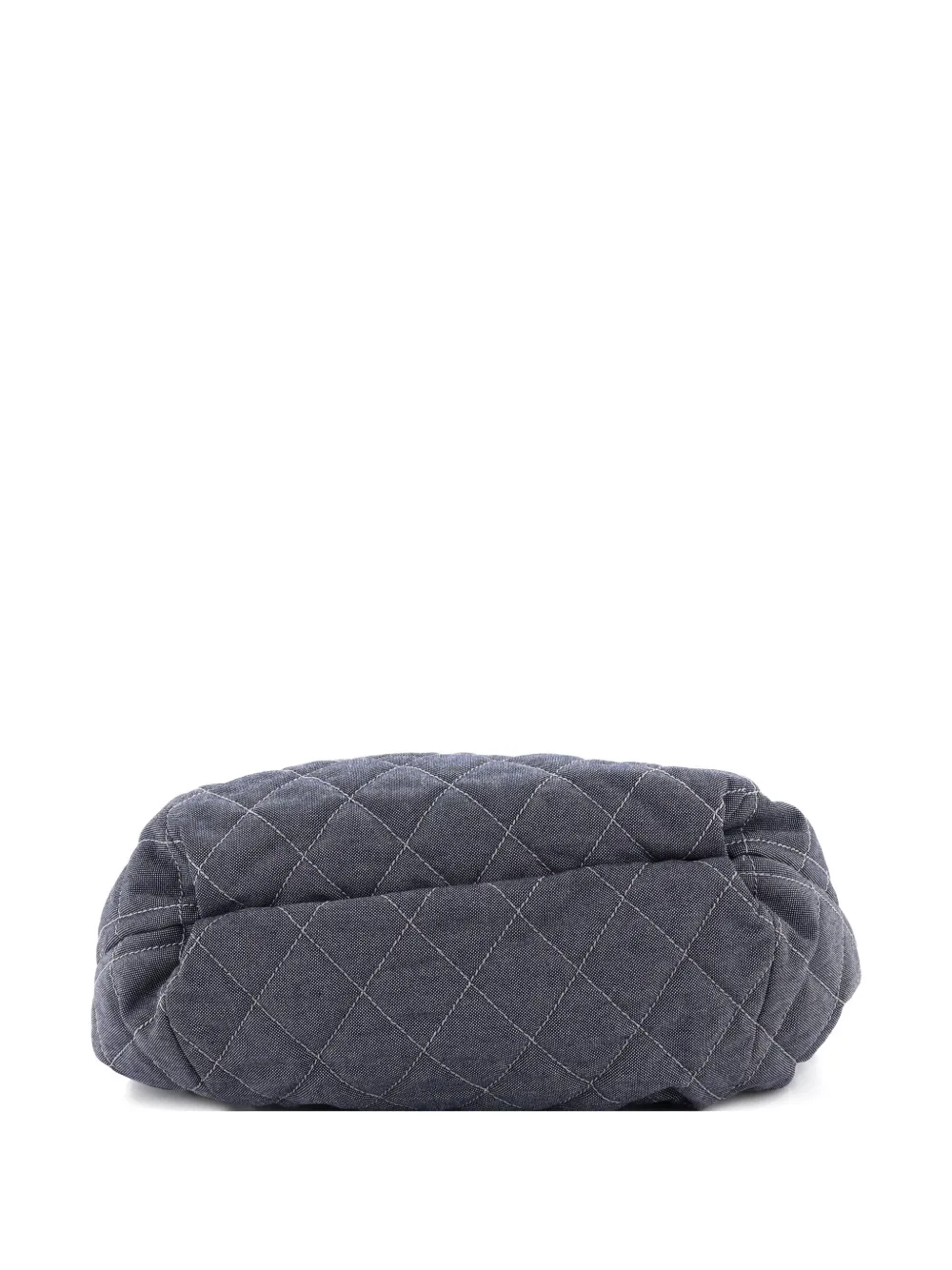 Chanel Pre-owned Stretch Spirit Cabas Quilted Denim Large Shoulder Bag in Blue, view 3