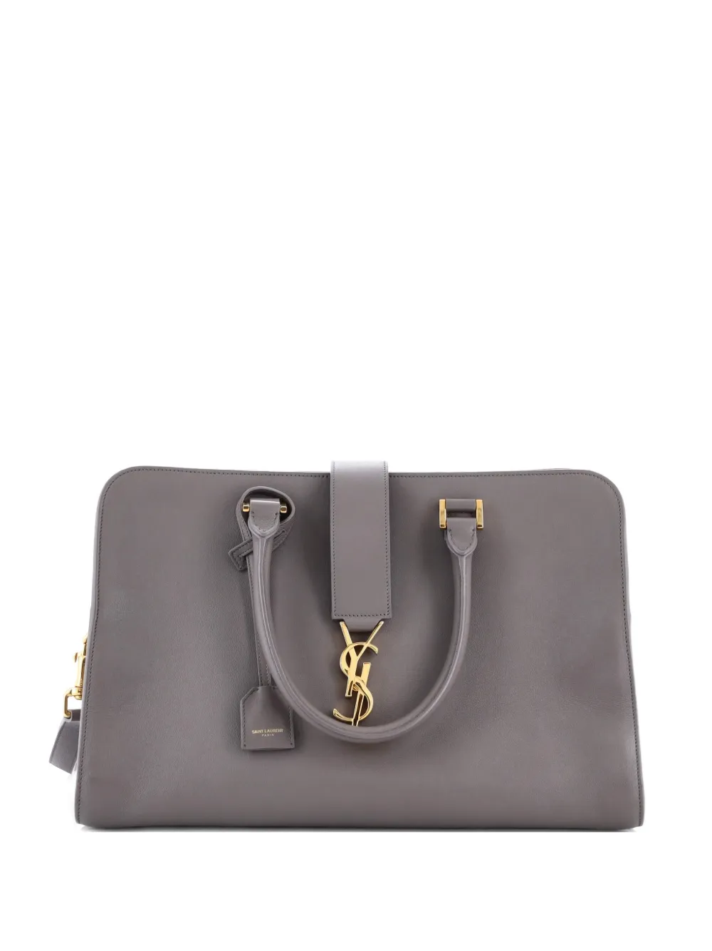 Saint Laurent Pre-Owned Convertible Monogram Cabas Leather Medium tote bag - Grigio