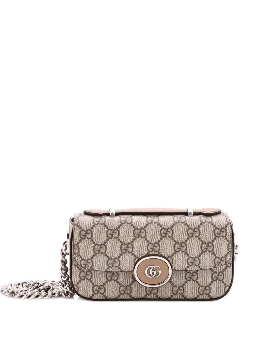 Gucci Pre-Owned Petite GG Flap Shoulder Bag GG Coated Canvas Small crossbody bag - Marrone