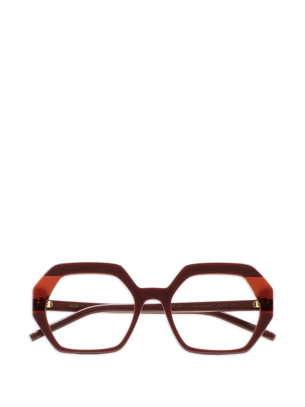 Kaleos Gladstone hexagonal-frame glasses - Marrone