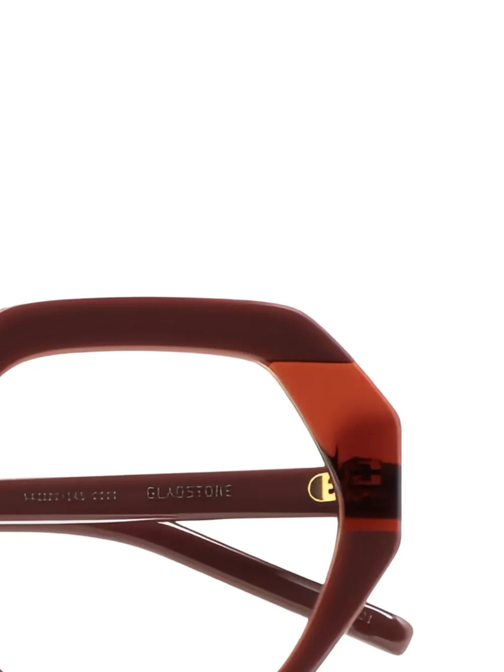  Kaleos Gladstone Hexagonal-frame Glasses - Brown 