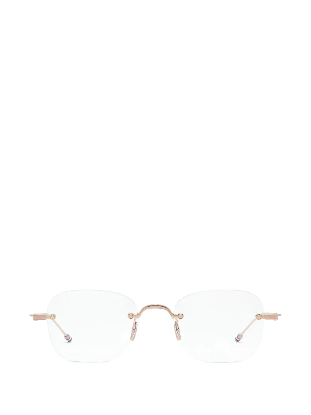 Thom Browne Eyewear lunettes de vue à monture géométrique - Or Thom Browne Eyewear lunettes de vue à monture géométrique - Or
