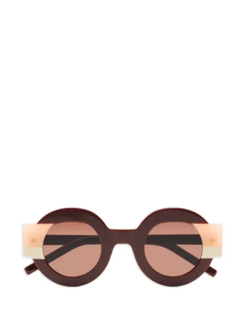 Kaleos 컬러 블록 라운드 프레임 선글라스