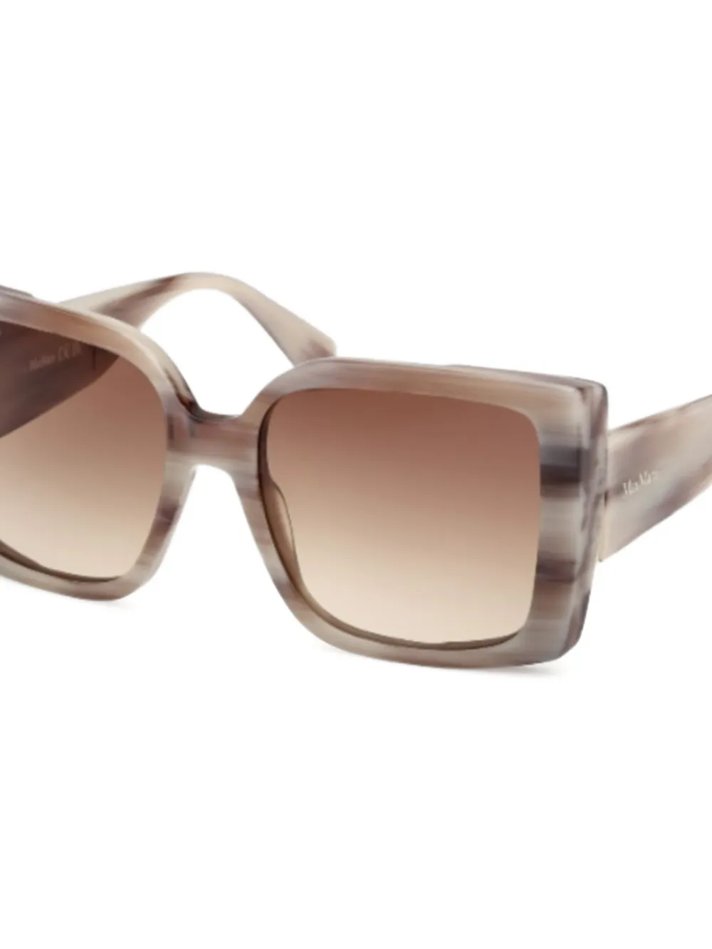 Max Mara Eyewear Zonnebril met vierkant montuur Beige