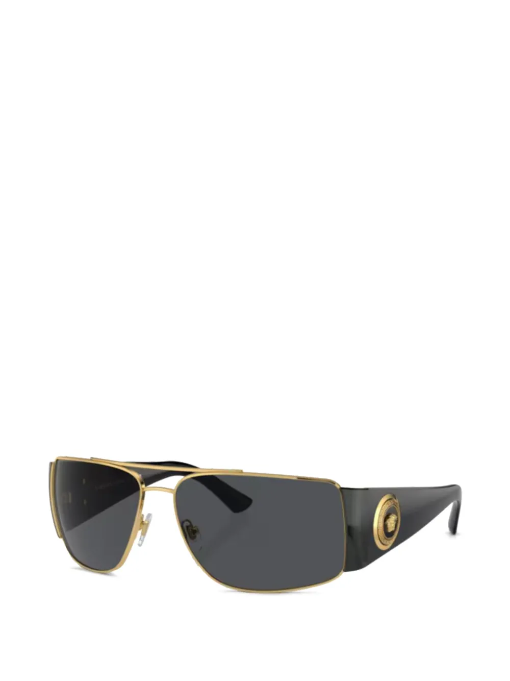 Versace Eyewear logo-medallion sunglasses - Schwarz