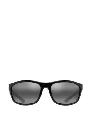 Maui Jim Kuniahi スクエアフレーム サングラス | ブラック | FARFETCH JP