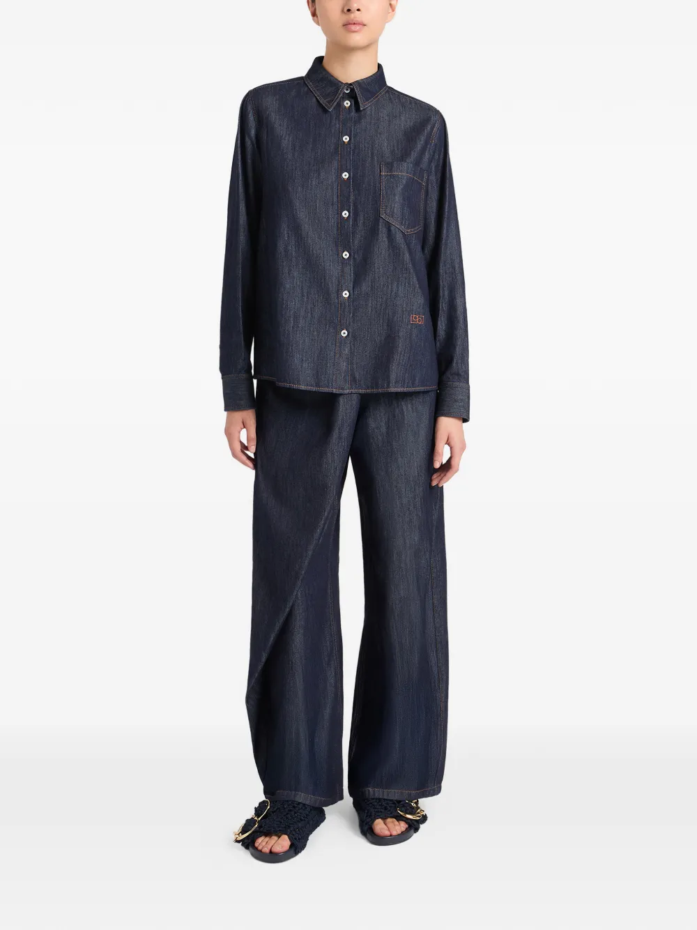 Ports 1961 Denim Shirt - Blue 