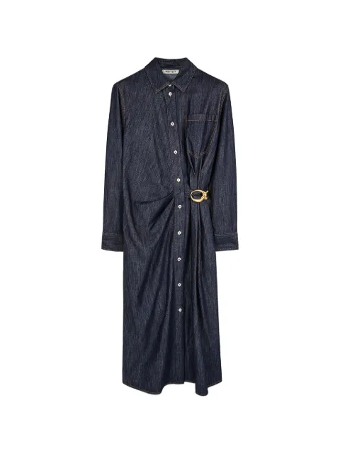 Ports 1961 draped denim midi dress