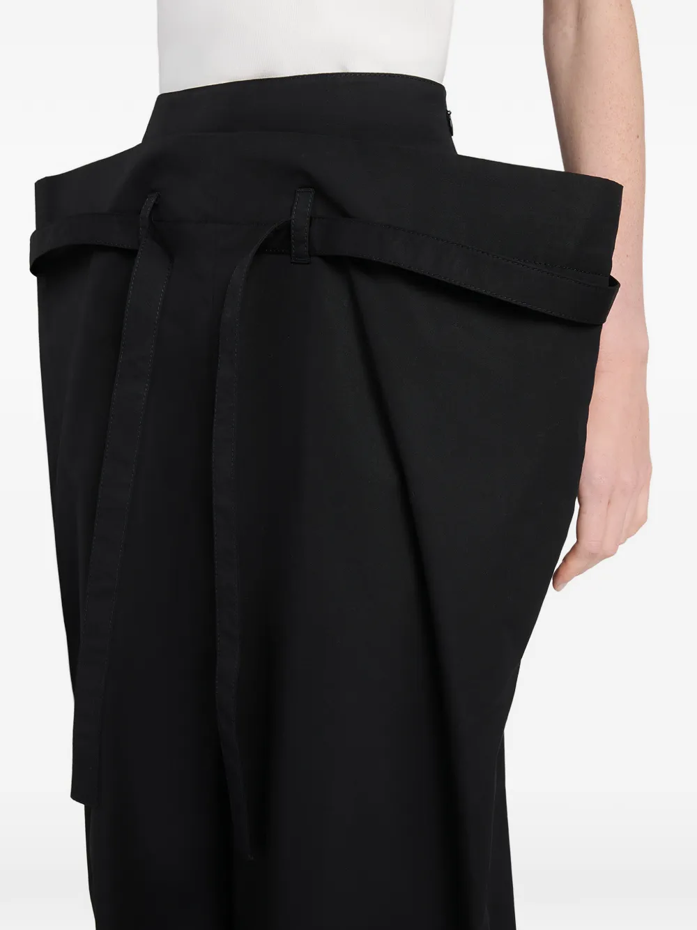 Ports 1961 Broek met wijde pijpen Zwart