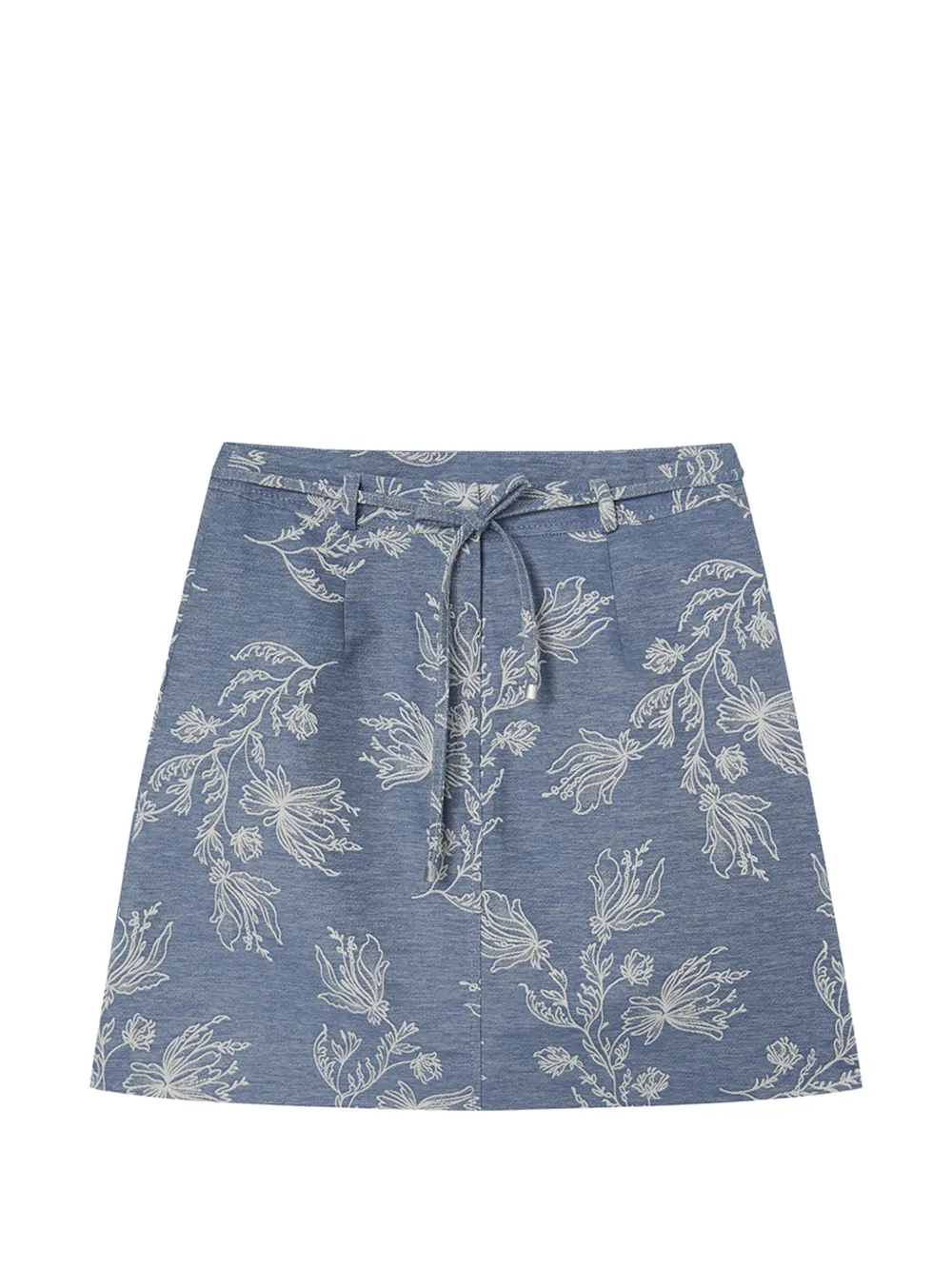  Ports 1961 Floral A-line Mini Skirt - Blue 