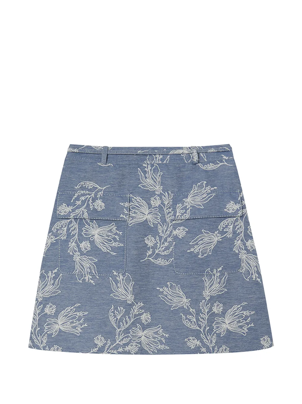  Ports 1961 Floral A-line Mini Skirt - Blue 