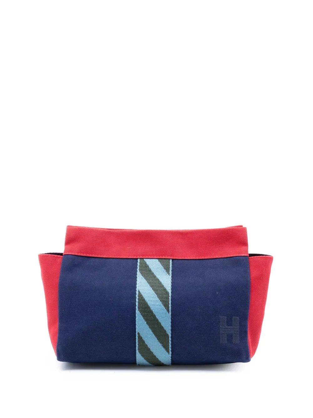 Hermès Pre-Owned 2020-2020 Canvas Jimetou Jumping Case clutch bag - Blu