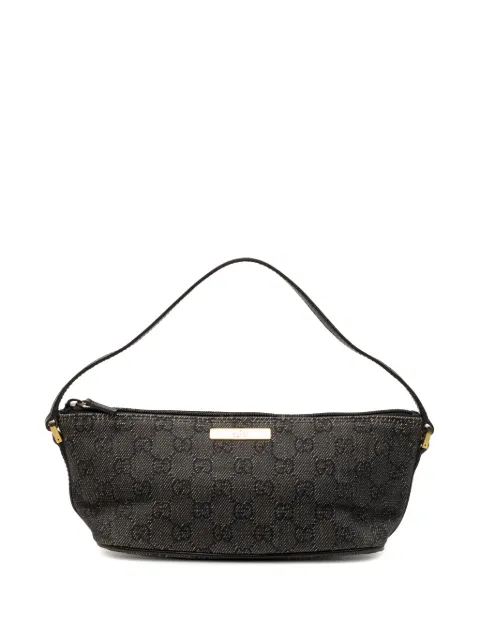Gucci Pre-Owned 2000-2015 GG 데님 보트 숄더 백