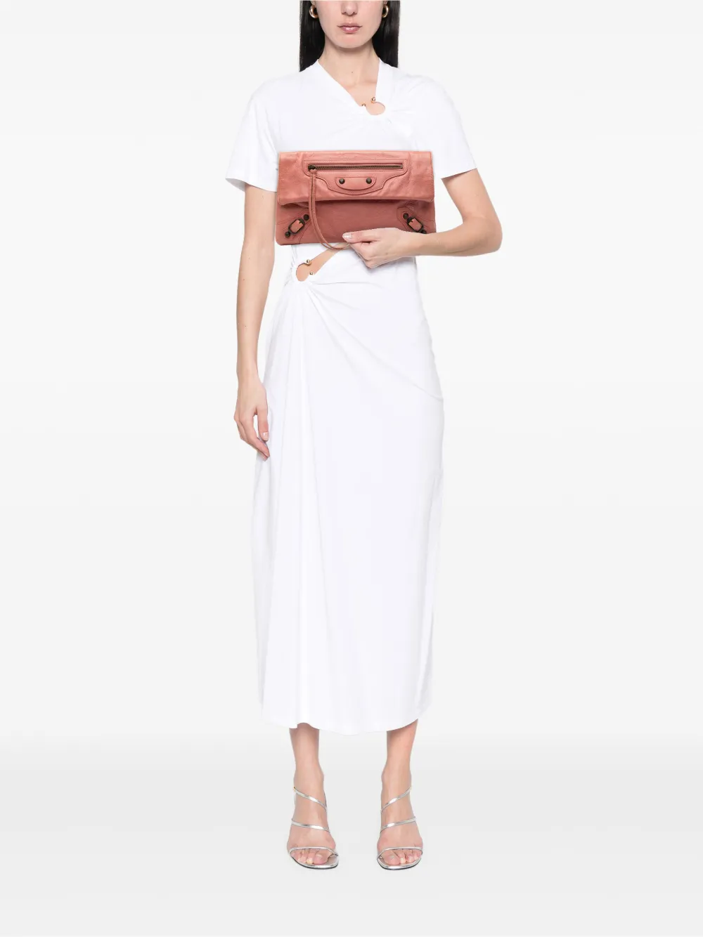 Balenciaga Pre-Owned 2005-2025 Lambskin Motocross Classic Envelope clutch bag - Rosa