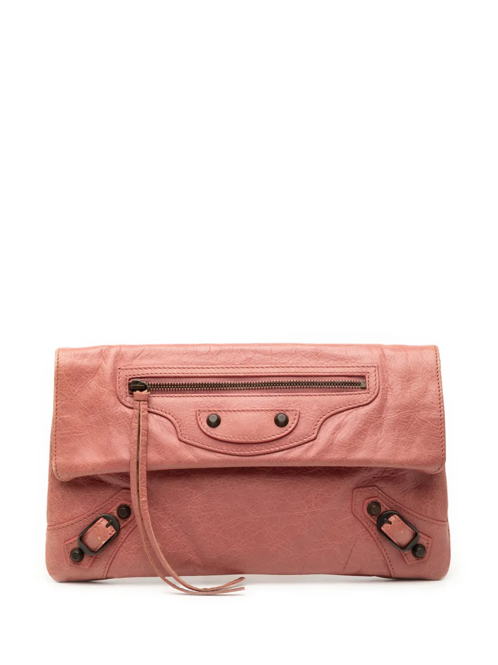 Balenciaga Pre-Owned 2005-2025 Lambskin Motocross Classic Envelope clutch bag - Rosa