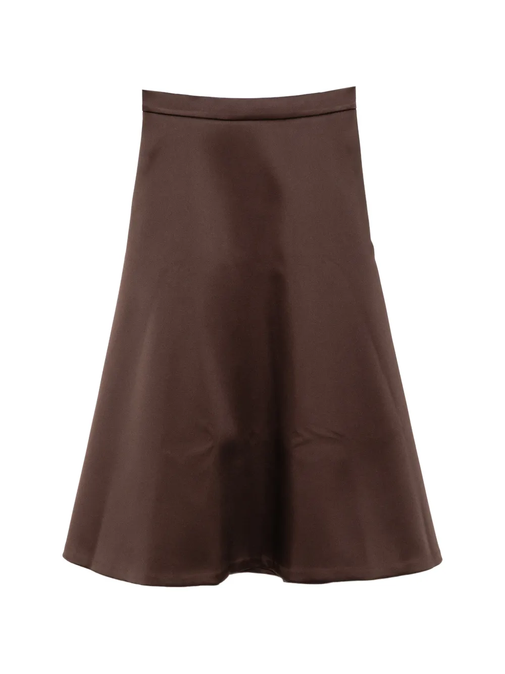 Róhe satin midi skirt - Marrone