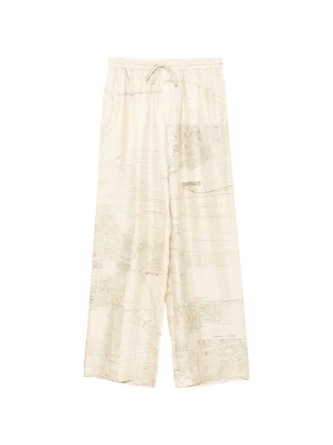 Róhe printed silk trousers