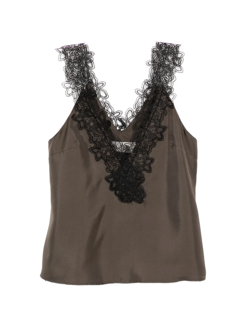 Róhe lace-embroidered vest - Marrone
