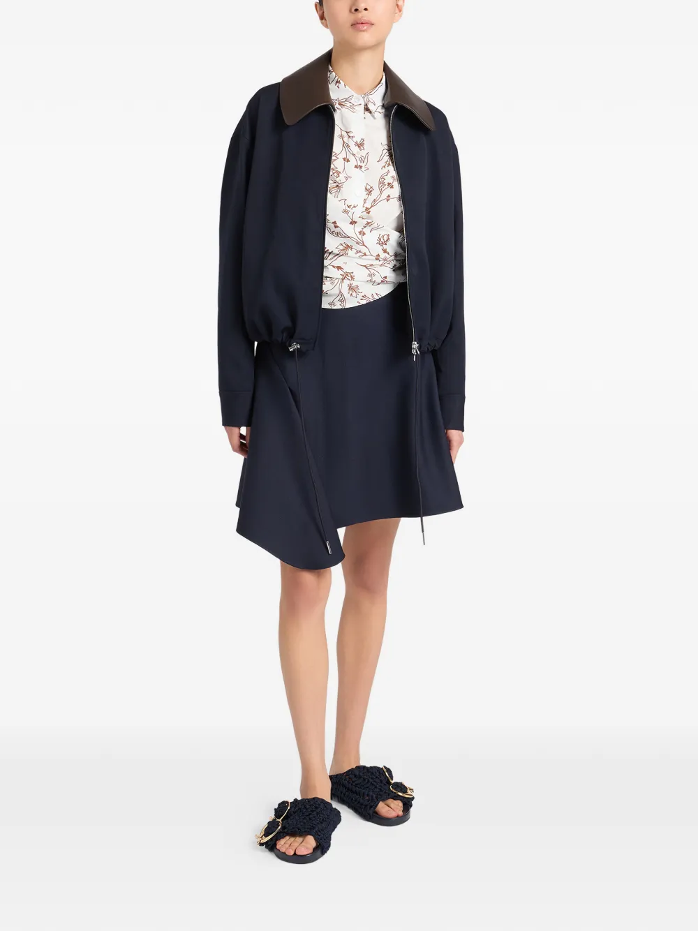 Ports 1961 Gedraaide blouse met bloemen Wit