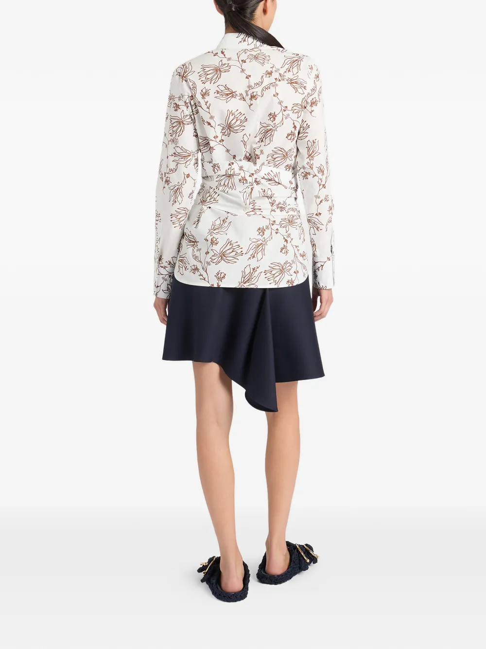 Ports 1961 Gedraaide blouse met bloemen Wit