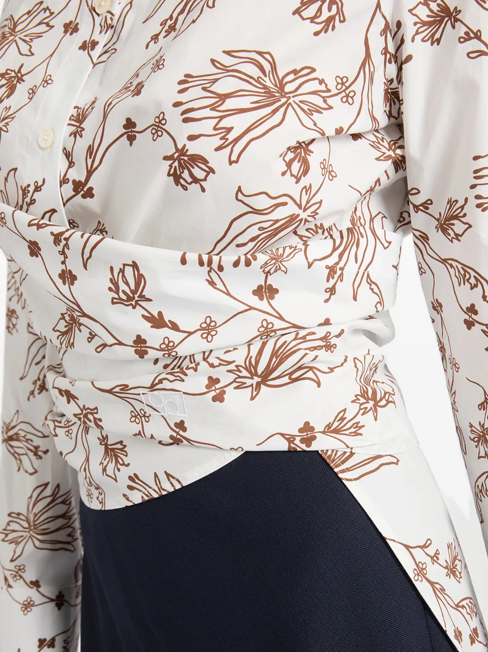Ports 1961 Gedraaide blouse met bloemen Wit