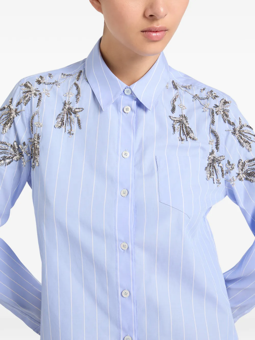 Striped Embellished Shirt