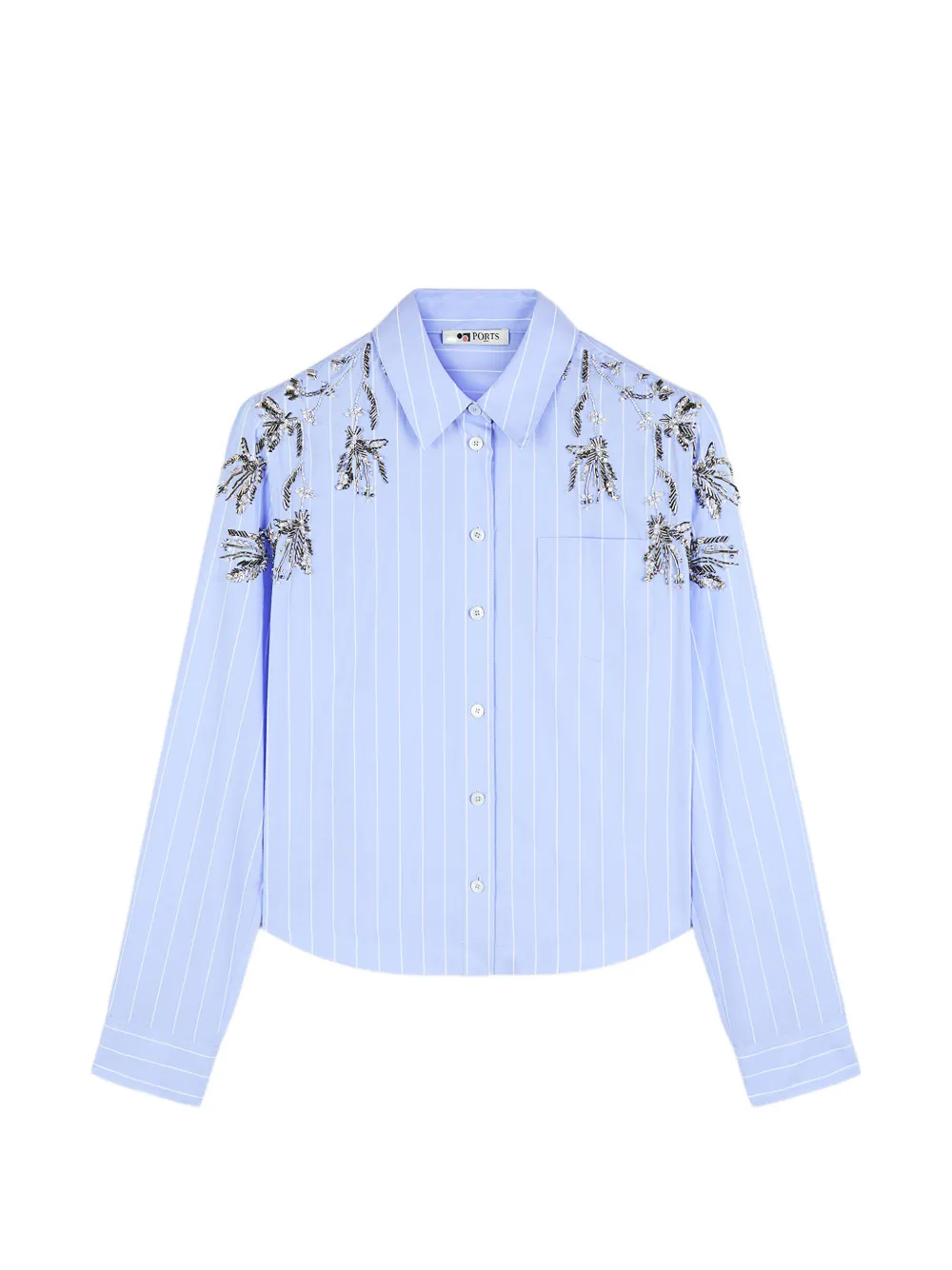 Ports 1961 striped embellished shirt - Blu