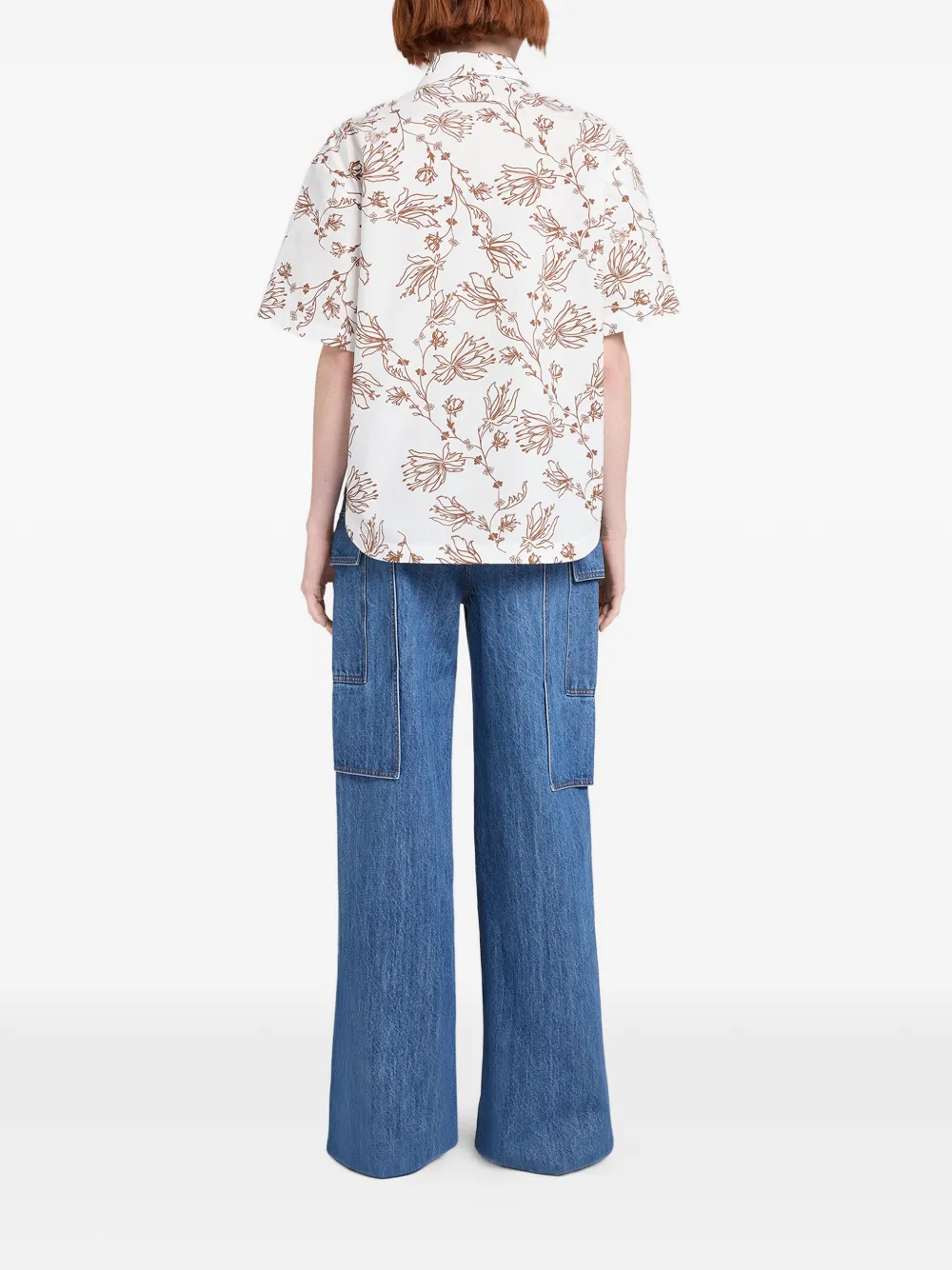 Ports 1961 blouse met bloemenprint Wit