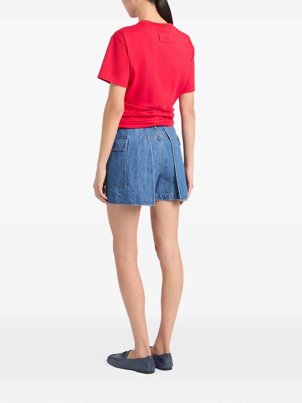 Ports 1961 T-shirt met ruches Rood