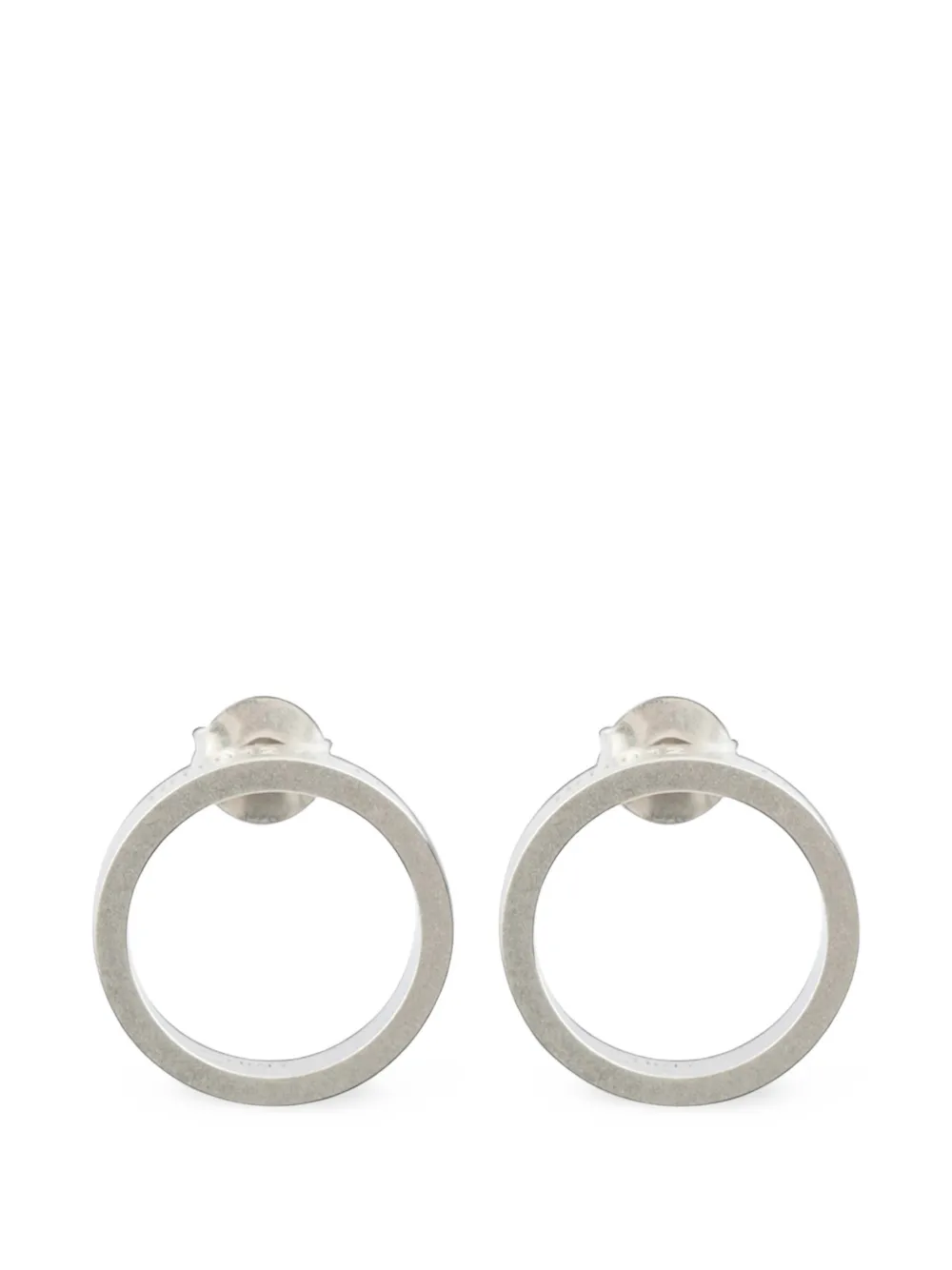 Maison Margiela Numbers-engraved hoop earrings - Silver