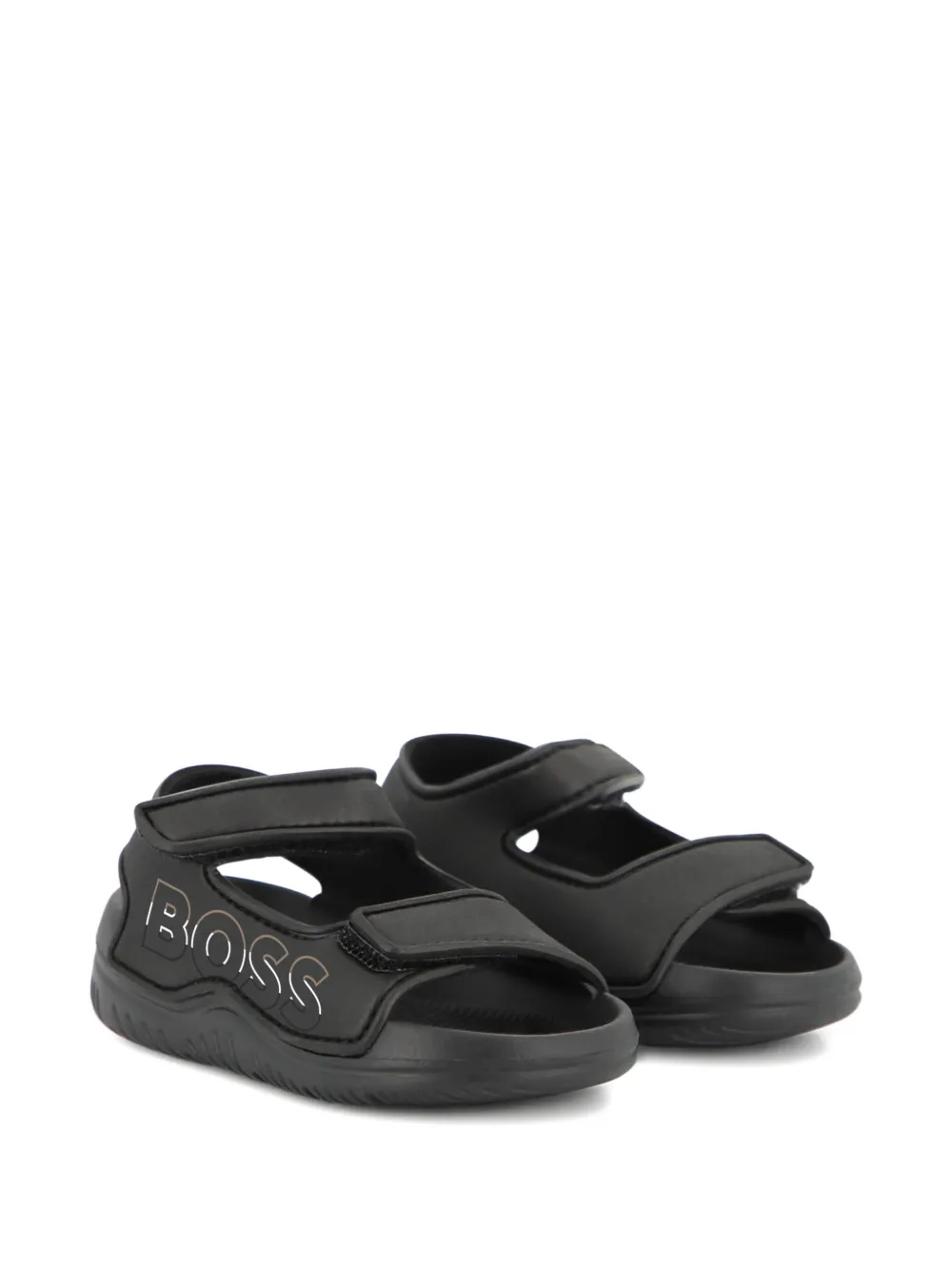 BOSS Kidswear aqua slide sandals - Nero