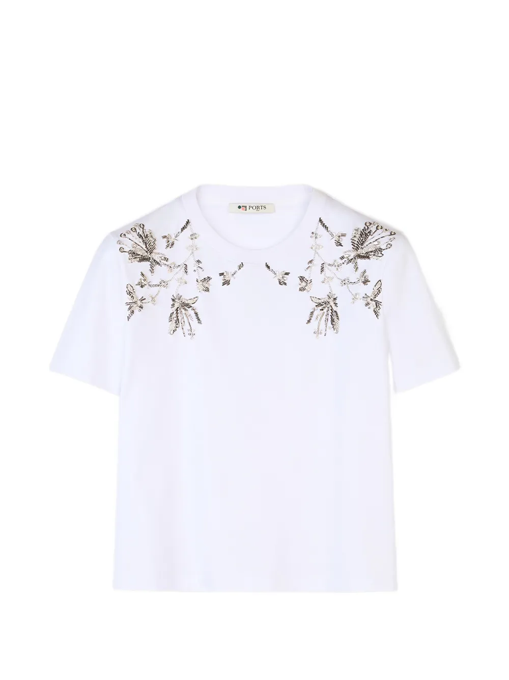 Ports 1961 T-shirt con decorazione - Bianco
