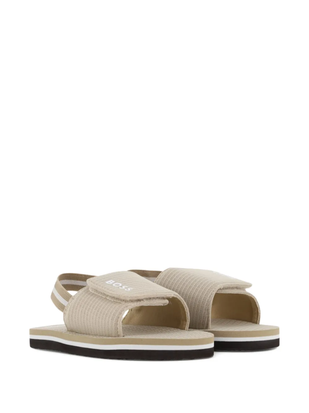 BOSS Kidswear stripe-strap sandals - Toni neutri
