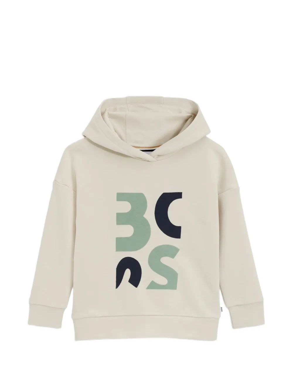 BOSS Kidswear logo-print hoodie - Toni neutri